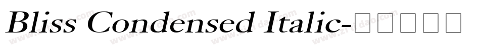 Bliss Condensed Italic字体转换
